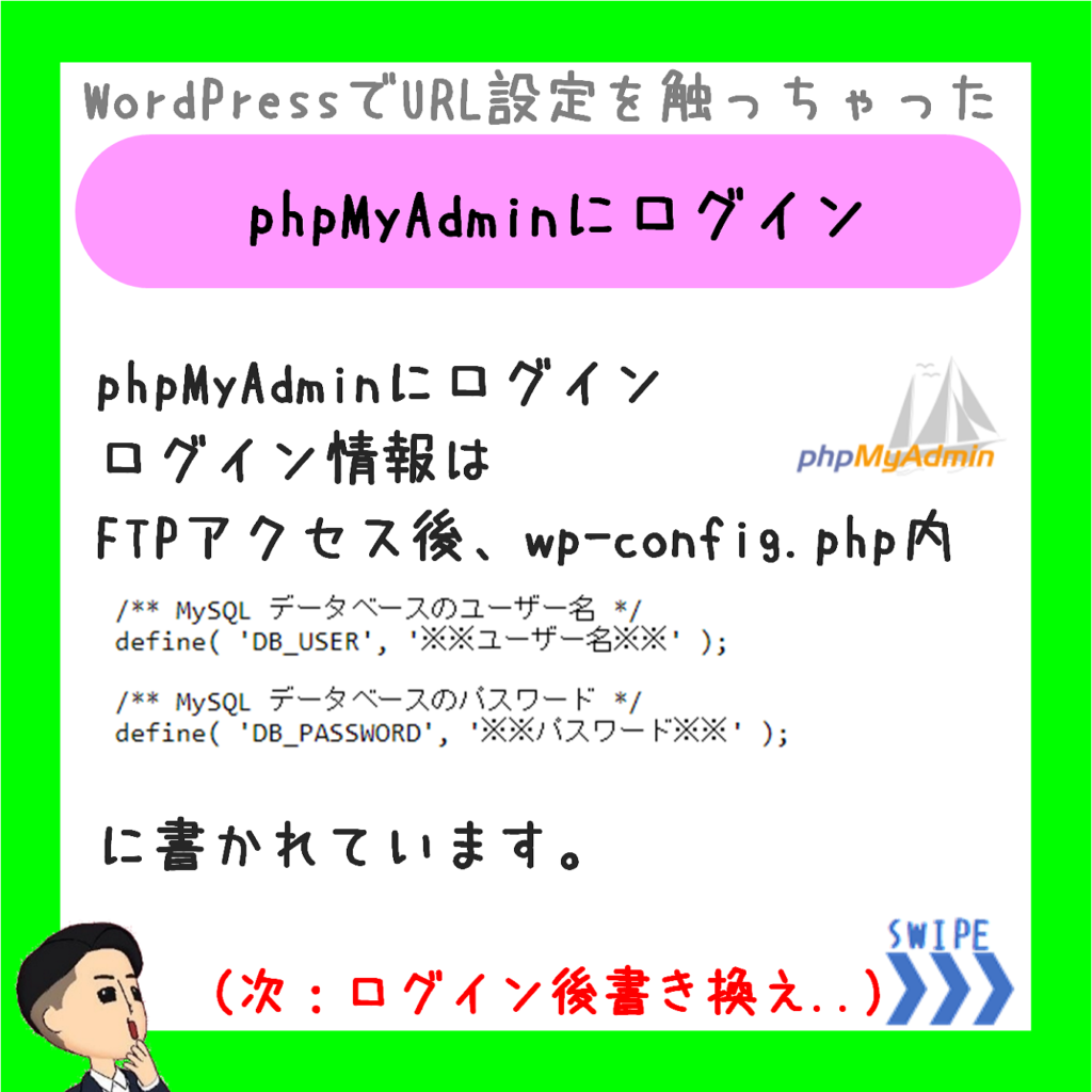 PHPMyadminログイン